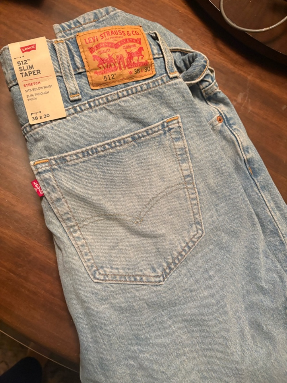 Levi's Light Blue Denim Jeans with Tan Patch